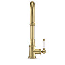 Venice Traditional Kitchen Mixer Tap with Swivel Pull Out Spout - Brushed Brass