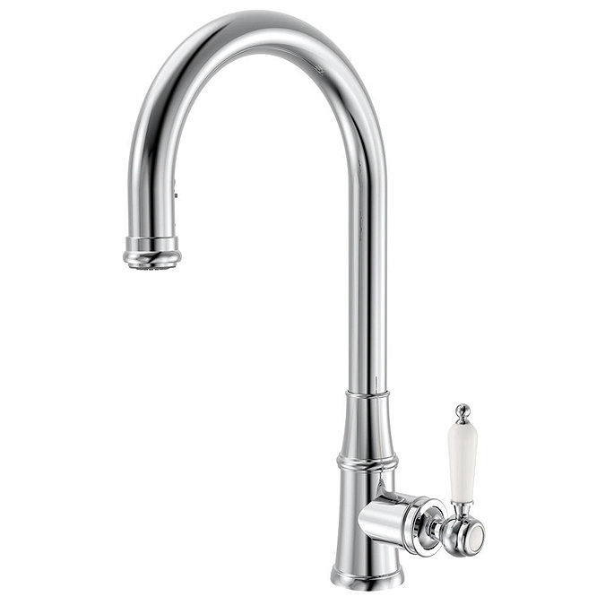 Venice Traditional Kitchen Mixer Tap with Swivel Pull Out Spout - Chrome