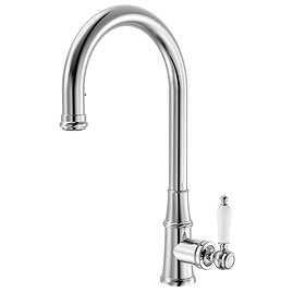Venice Traditional Kitchen Mixer Tap with Swivel Pull Out Spout - Chrome