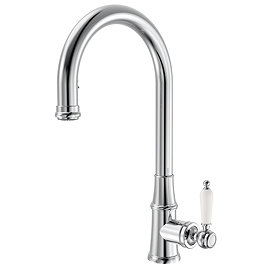Venice Traditional Kitchen Mixer Tap with Swivel Pull Out Spout - Chrome