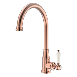 Venice Traditional Kitchen Mixer Tap with Swivel Spout - Brushed Copper