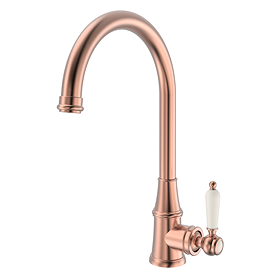 Venice Traditional Kitchen Mixer Tap with Swivel Spout - Brushed Copper