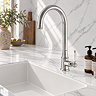 Venice Traditional Kitchen Mixer Tap with Swivel Spout - Chrome