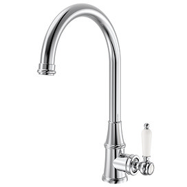 Venice Traditional Kitchen Mixer Tap with Swivel Spout - Chrome
