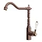 Venice Traditional Single Lever Kitchen Mixer Tap with Swivel Spout - Brushed Copper Large Image