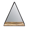 Venice Triangle Shelf Mirror - Black
