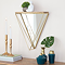 Venice Triangle Shelf Mirror - Gold