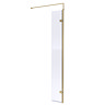 Venice W300 x H1950 Brushed Brass Wetroom Hinged Return Screen  Large Image