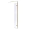 Venice W300 x H1950 Brushed Brass Wetroom Hinged Return Screen Large Image