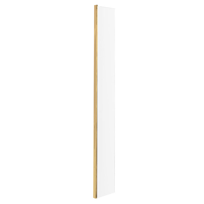 Venice W215mm x H1950 Brushed Brass Wetroom Return Screen Large Image