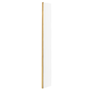Venice Wet Room Screen with Brushed Brass Retaining Arm (1950mm High) - Various Sizes  Profile Large