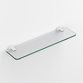 Venice White 500mm Glass Shelf  Medium Image