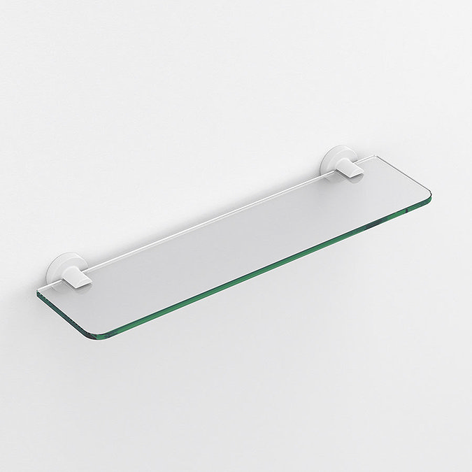 Venice White 500mm Glass Shelf  Large Image