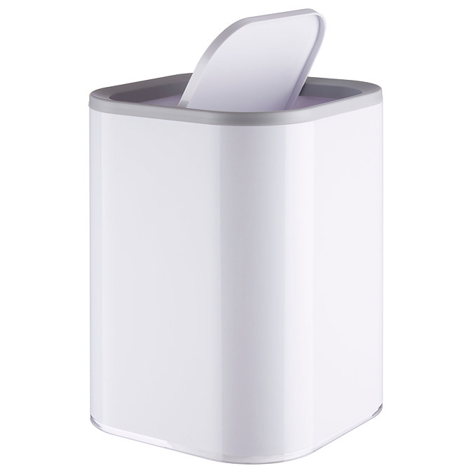 Venice White 7.5 Litre Swing Cover Bin