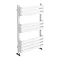 Venice White 800 x 500 Designer D-Shaped Heated Towel Rail  Profile Large Image