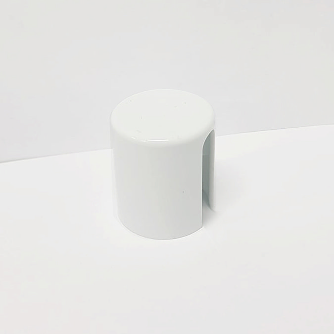 Venice White Cover Cap for Towel Rail Heating Elements Profile Large Image