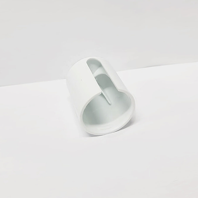 Venice White Cover Cap for Towel Rail Heating Elements Feature Large Image