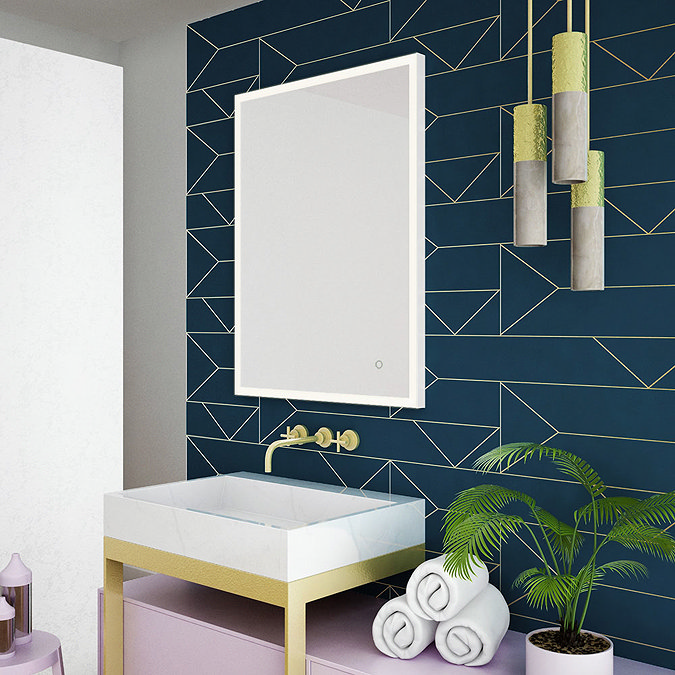 Venice White Frame 1400 x 700mm Rectangular Mirror Profile Large Image
