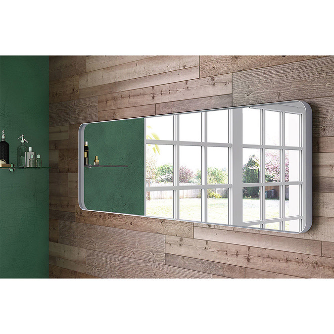 Venice White Frame 1500 x 500mm Rectangular Mirror Feature Large Image