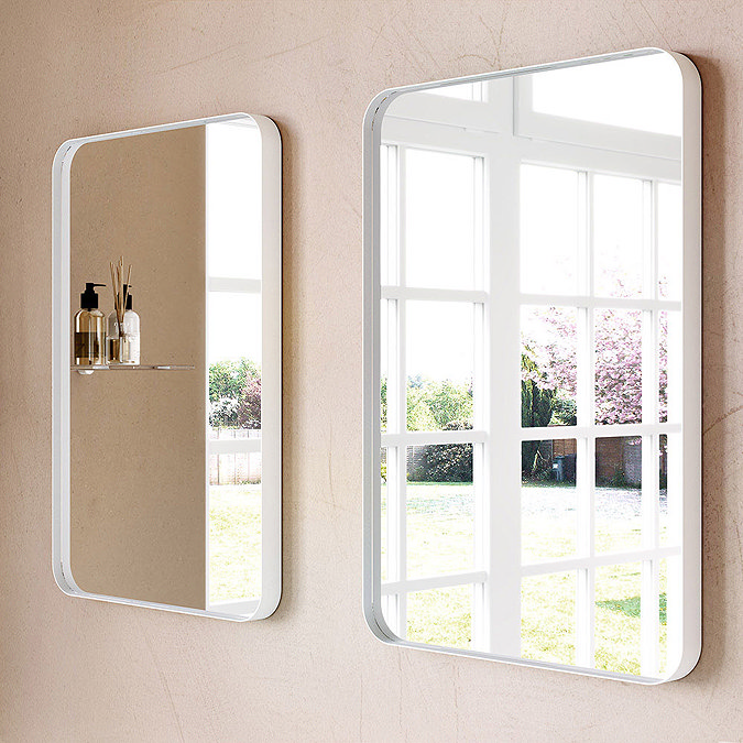 Venice White Frame 500 x 750mm Rectangular Mirror  Feature Large Image