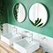 Venice White Frame 600mm Round Mirror Profile Large Image