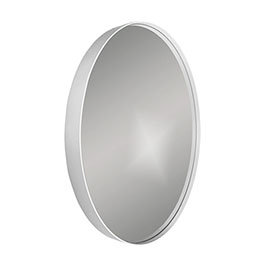 Venice White Frame 600mm Round Mirror Medium Image