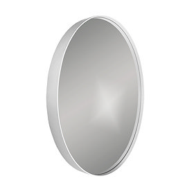 Venice White Frame 600mm Round Mirror Large Image