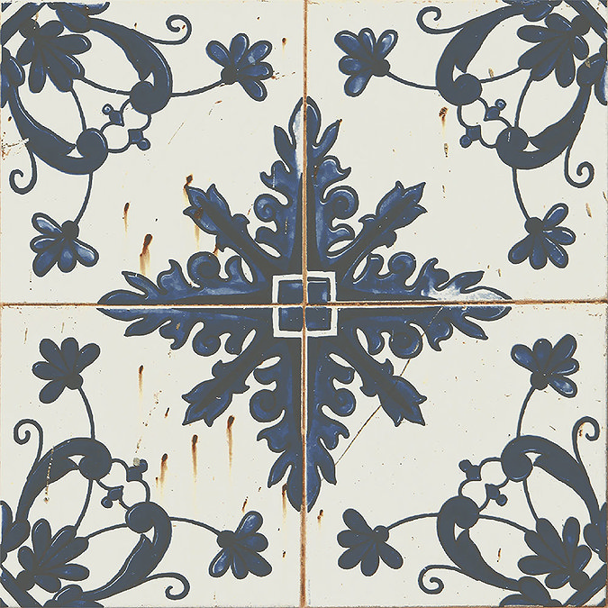 Verini Encaustic Effect Wall and Floor Tiles - 200 x 200mm  Profile Large Image