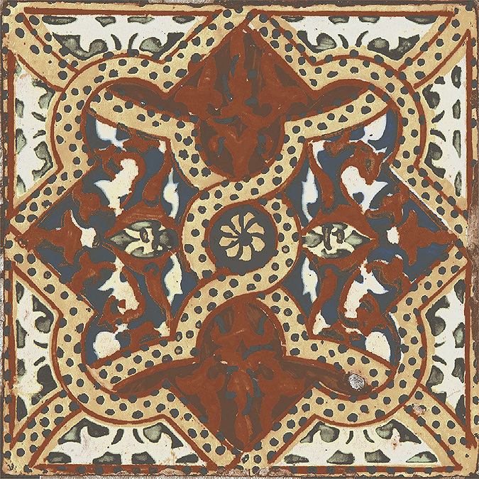 Verini Encaustic Effect Wall and Floor Tiles - 200 x 200mm  Feature Large Image