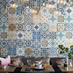 Verini Encaustic Effect Wall and Floor Tiles - 200 x 200mm Large Image