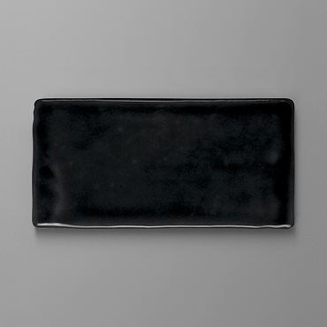 Vernon Rustic Black Gloss Ceramic Wall Tiles 75 x 150mm  Profile Large Image