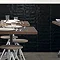 Vernon Rustic Black Gloss Ceramic Wall Tiles 75 x 300mm Feature Large Image