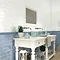 Vernon Rustic French Blue Gloss Border Tiles 50 x 150mm Profile Large Image