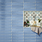 Vernon Rustic French Blue Gloss Ceramic Wall Tiles 75 x 300mm