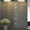 Vernon Rustic Graphite Gloss Ceramic Wall Tiles 75 x 300mm Feature Large Image