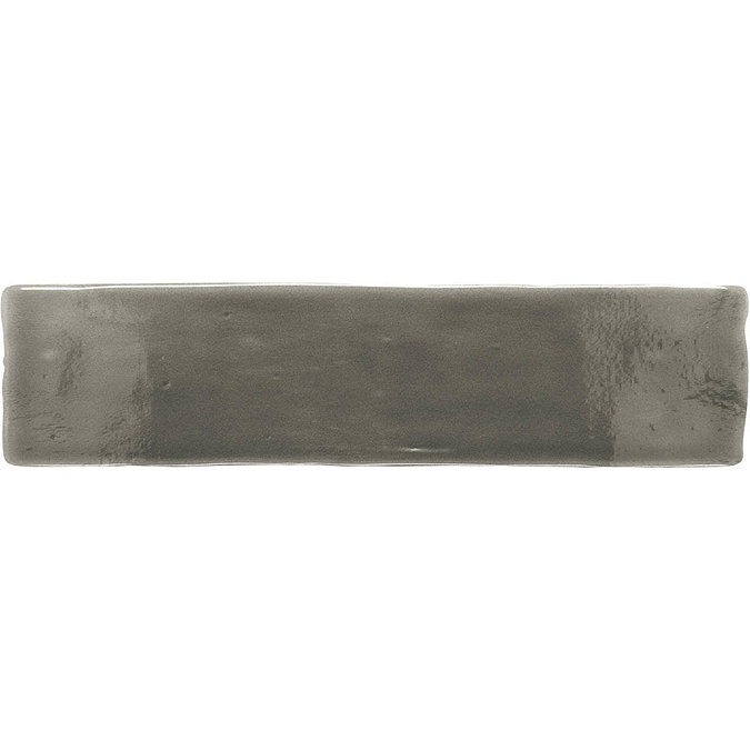 Vernon Rustic Graphite Gloss Ceramic Wall Tiles 75 x 300mm Large Image