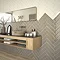 Vernon Rustic Ivory Gloss Ceramic Wall Tiles 75 x 300mm Profile Large Image