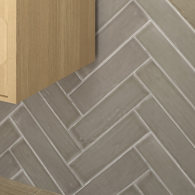 Vernon Rustic Mink Gloss Ceramic Wall Tiles 75 x 300mm Profile Large Image