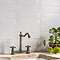 Vernon Rustic White Gloss Ceramic Wall Tiles 75 x 300mm