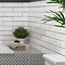 Vernon Rustic White Gloss Ceramic Wall Tiles 75 x 300mm