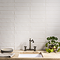 Vernon Rustic White Gloss Ceramic Wall Tiles 75 x 300mm