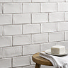 Vernon Rustic White Matt Ceramic Wall Tiles 75 x 150mm