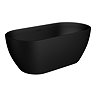 Verona 1650 x 750 Matt Black Double Ended Bath with Waste