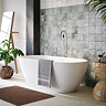 Verona 1650 x 750 Matt White Double Ended Bath with Waste
