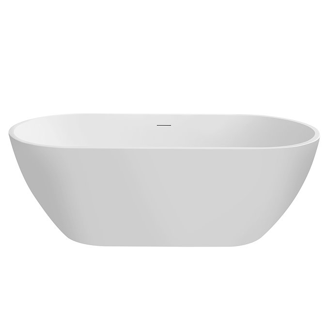 Verona 1650 x 750 Matt White Double Ended Bath with Waste