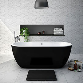 Verona Black Freestanding Modern Bath Medium Image