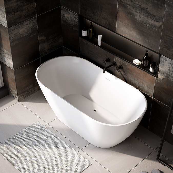 Verona Thin Edge Freestanding Modern Bath (1500 x 740mm) with Waste