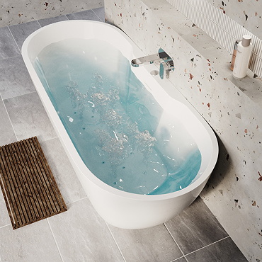 Verona Whirlpool 1800mm Freestanding Bath with 12 Jet Airspa System