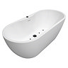 Verona Whirlpool Freestanding Bath with Matt Black 12 Jet Airspa System 