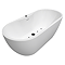 Verona Whirlpool Freestanding Bath with Matt Black 12 Jet Airspa System